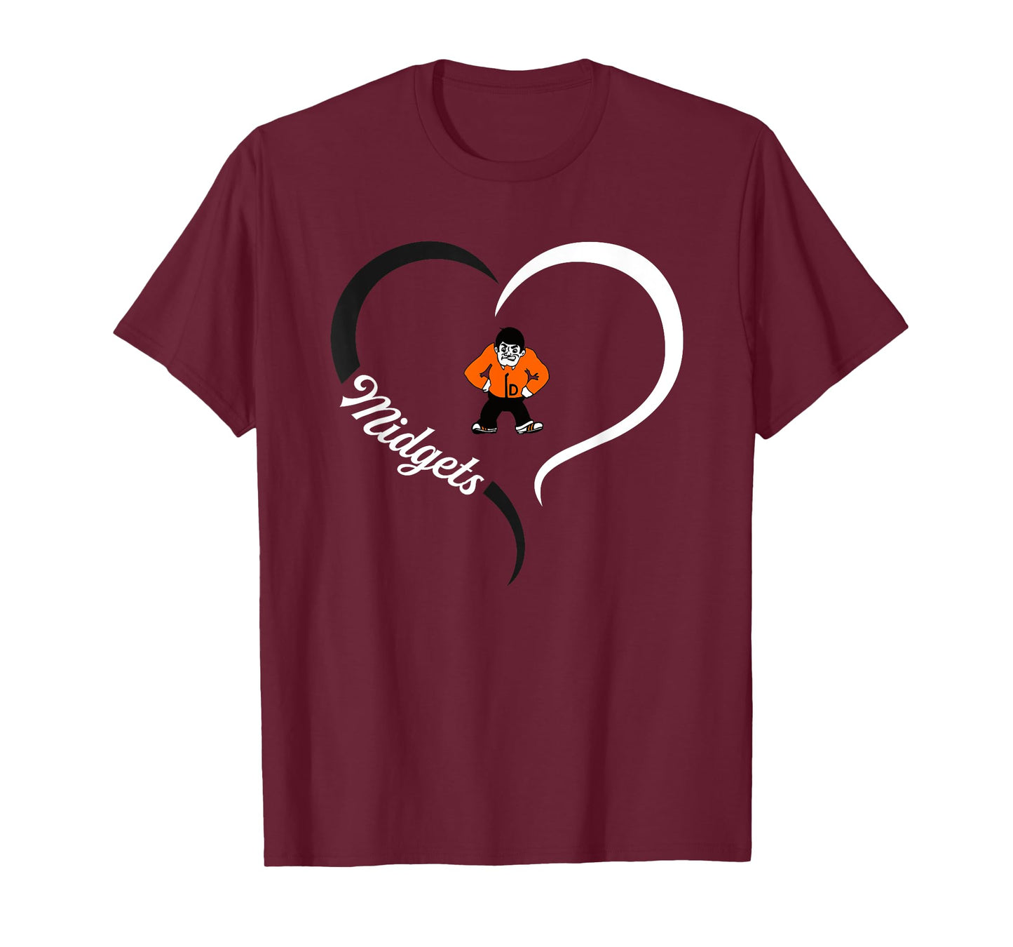Dickinson Midgets Logo Half Heart Slogan HS T-Shirt