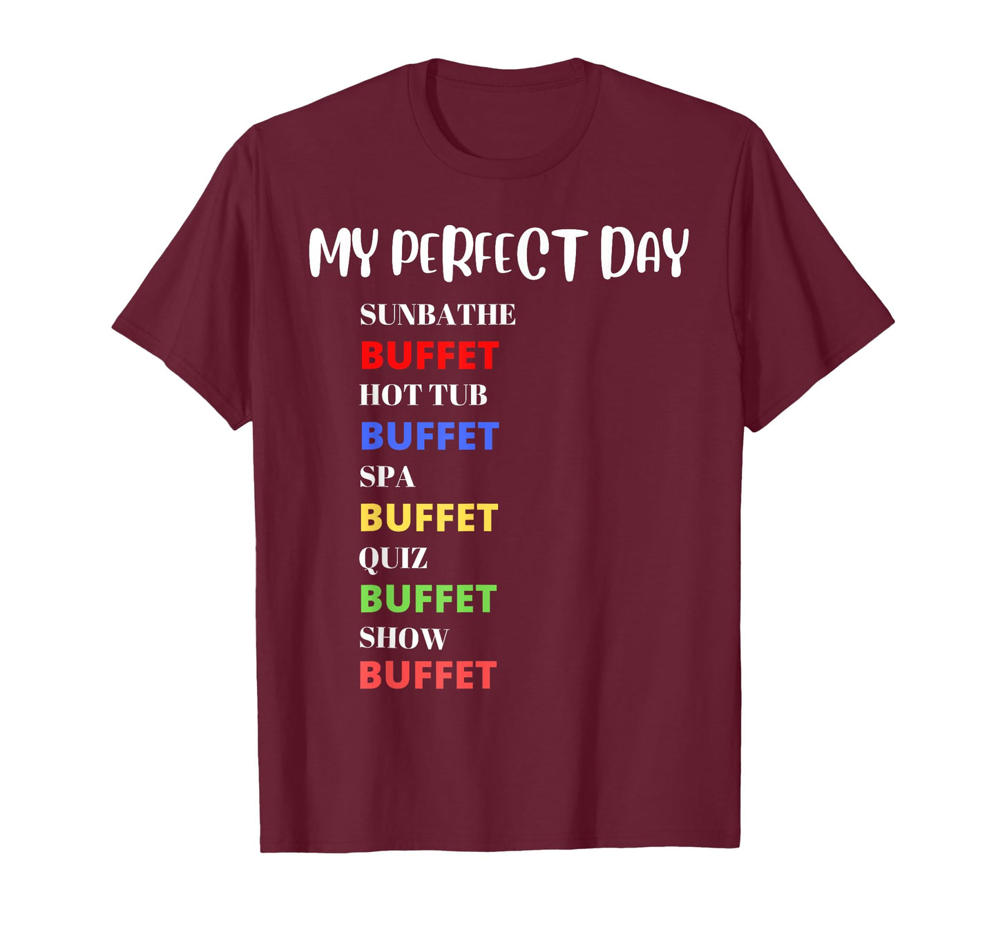 Funny Cruise boat summer holiday buffet design T-Shirt