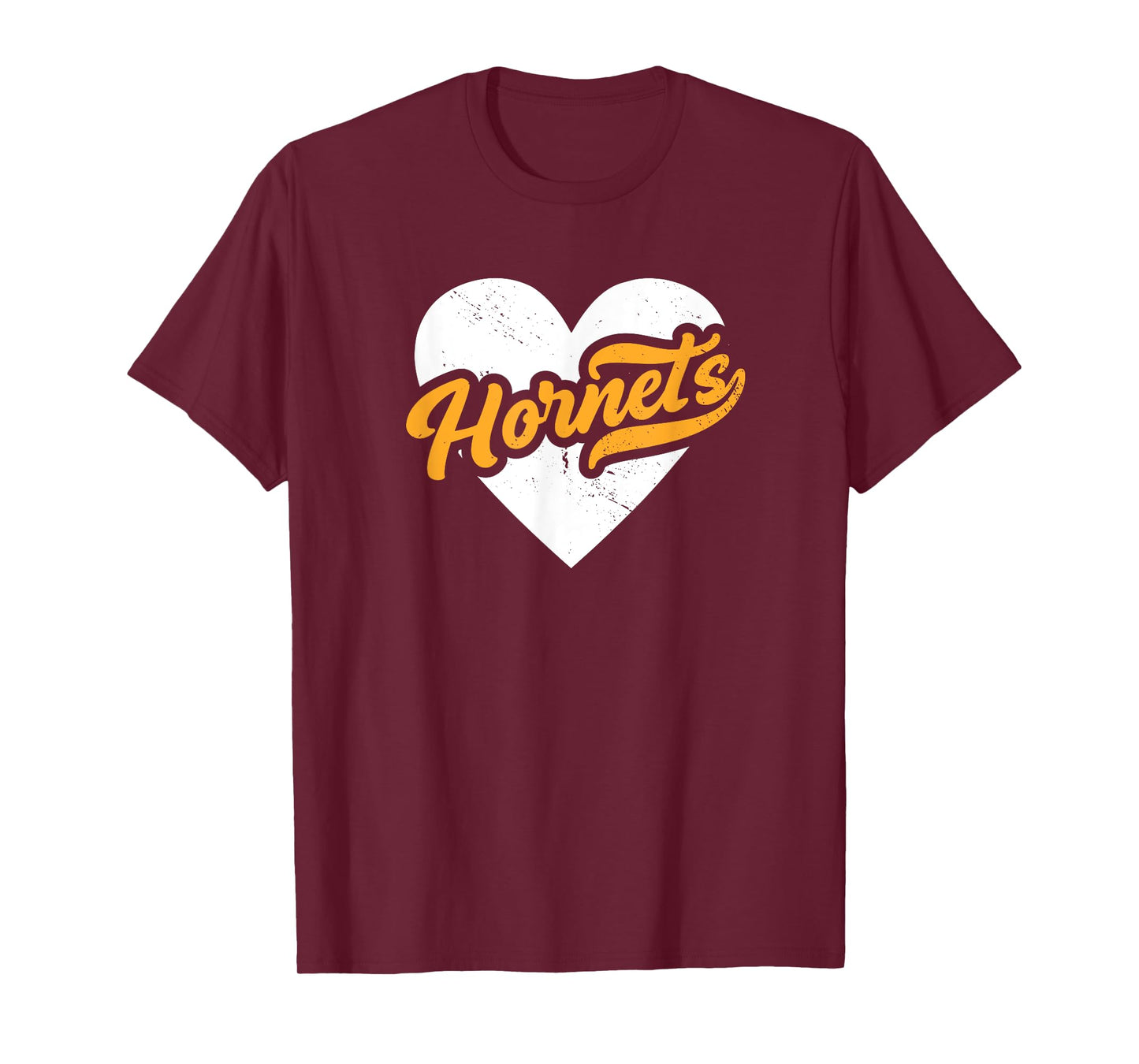 Vintage Hornets High School Go Hornets Pride Heart T-Shirt