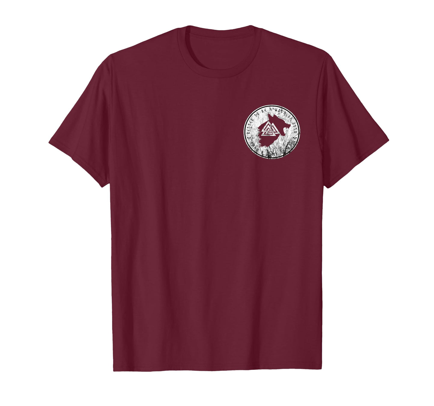 Viking Rune Compass Vegvisir Symbol Valhalla Fenrir Wolf T-Shirt