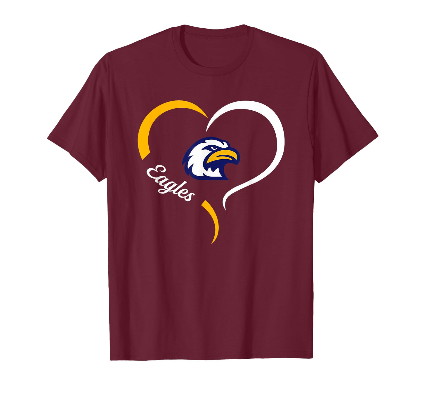 Liberty North Eagles Logo Half Heart Slogan HS T-Shirt