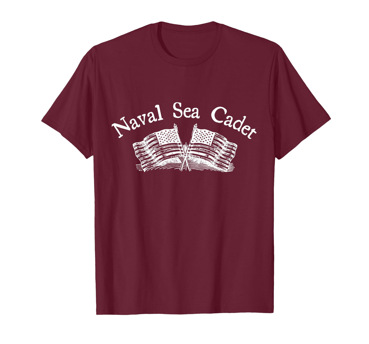 Naval Sea Cadet NSCC Minimal Art American Flag Vintage T-Shirt