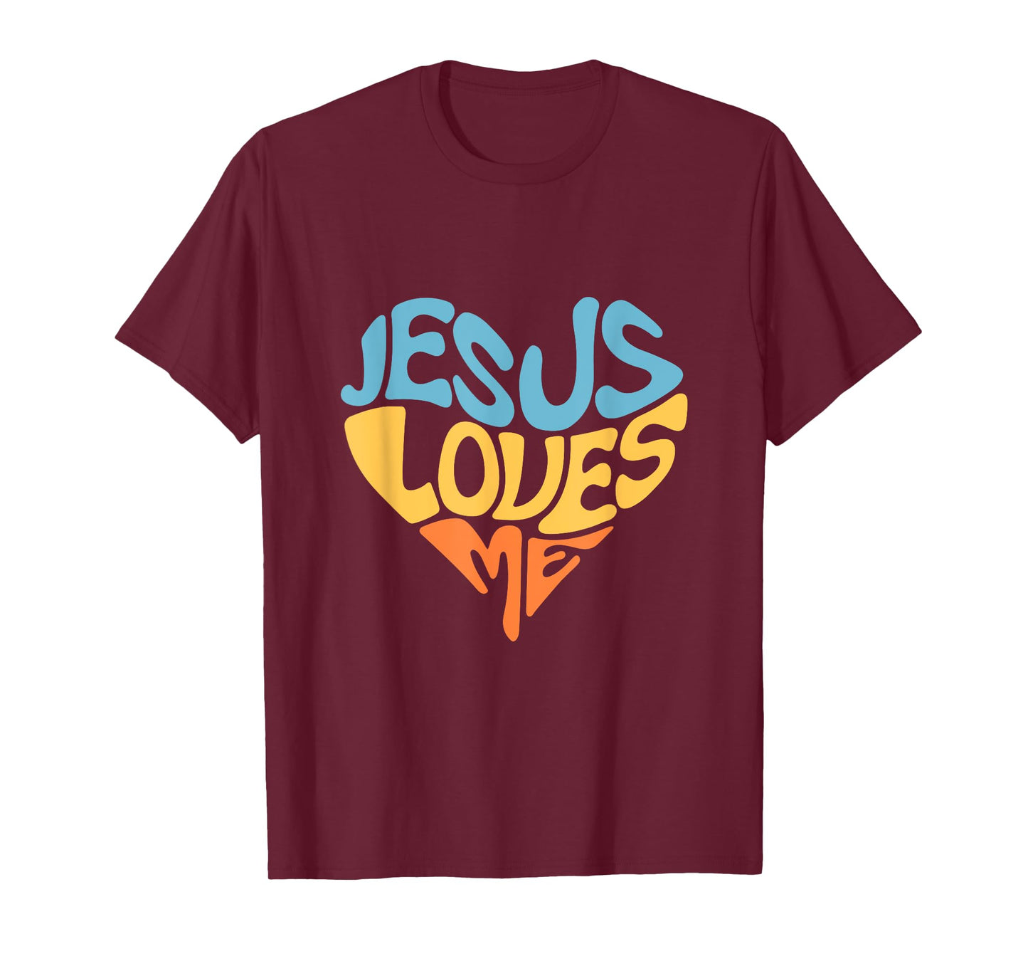 Jesus Loves Me Heart Shaped Men Women and Youth T-Shirt