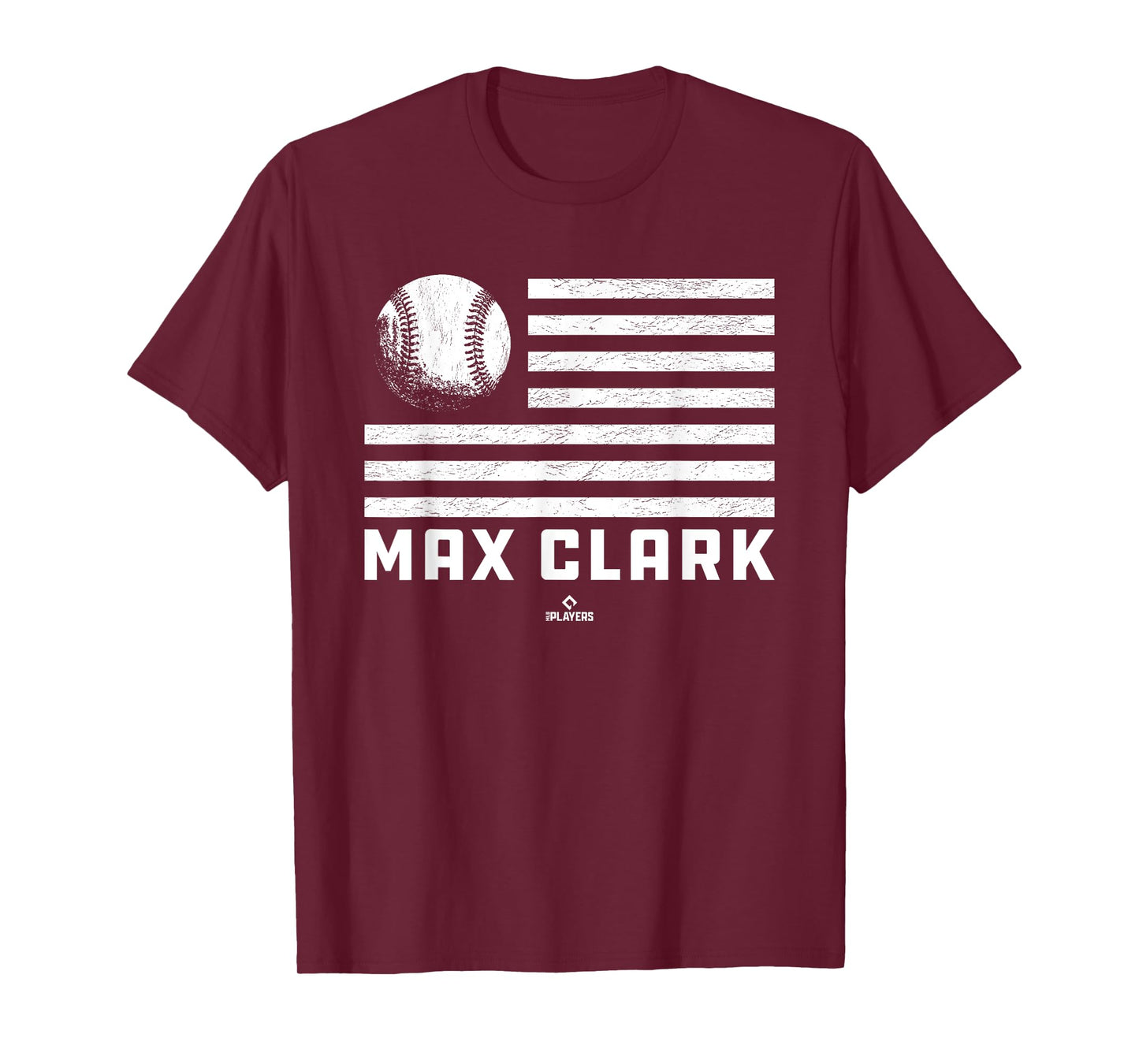 Flag Stripes Max Clark Prospect Baseball Fan Gear T-Shirt