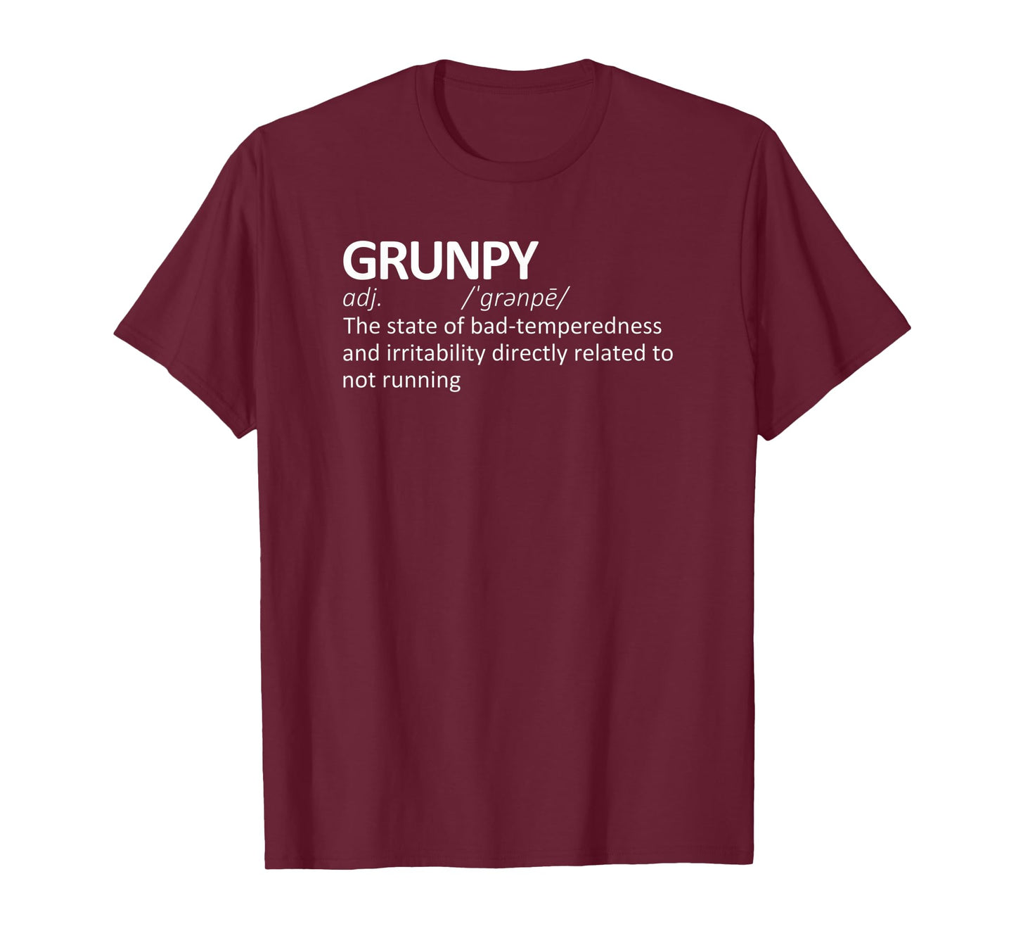 Grunpy Funny Running Definition | Grumpy Marathon Runner T-Shirt
