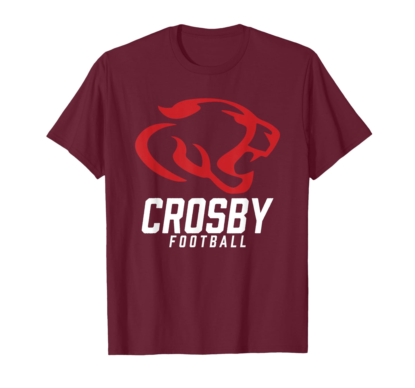 Crosby Cougars Logo Football Team HS T-Shirt