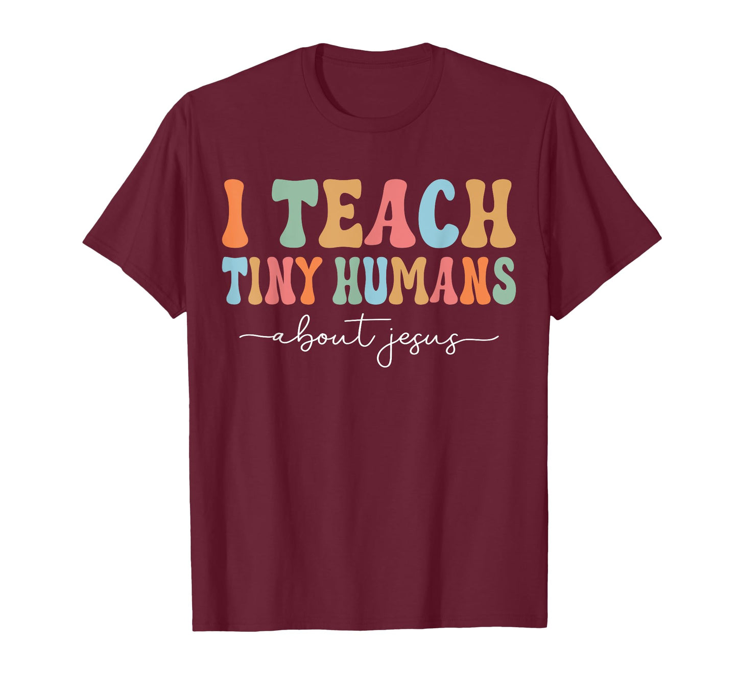 Teach Teaching Kids About Jesus Retro Sunday School Teacher T-Shirt