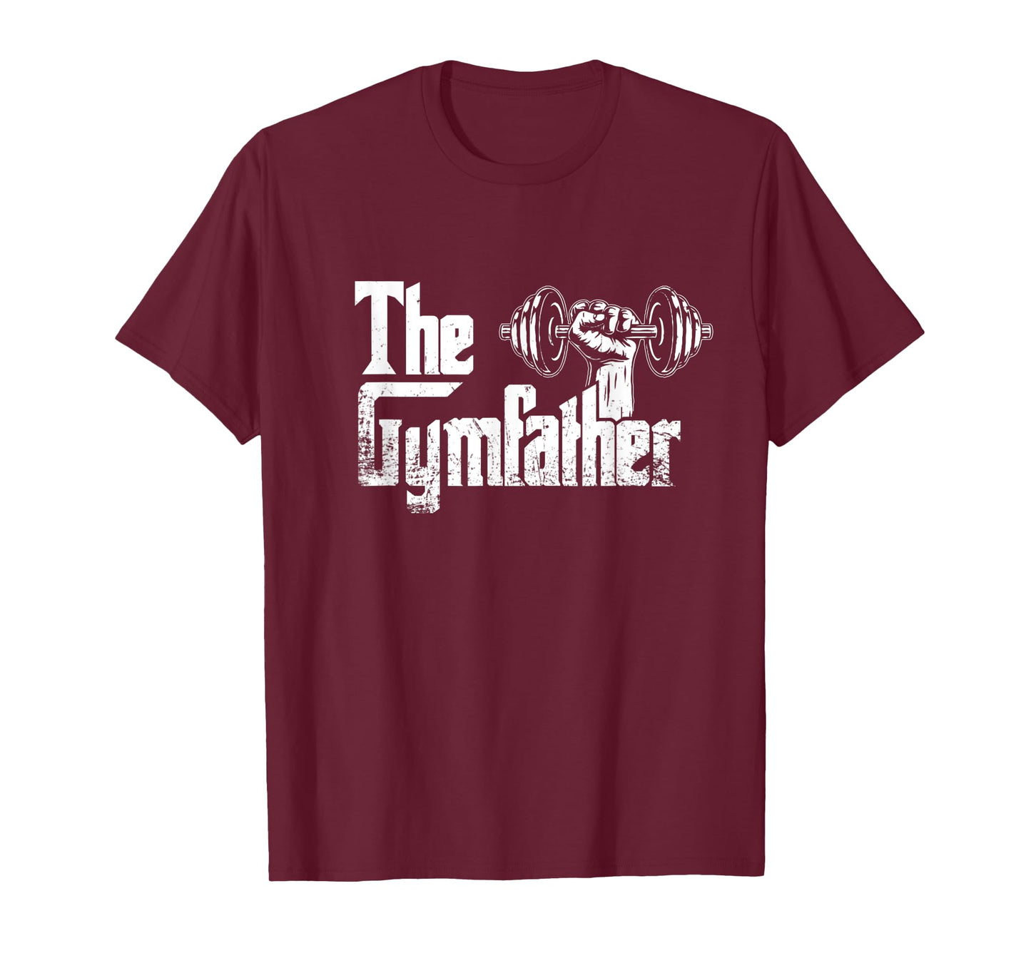 Mens The Gym Father Lifting Weights Funny Dad Training Lift T-Shirt