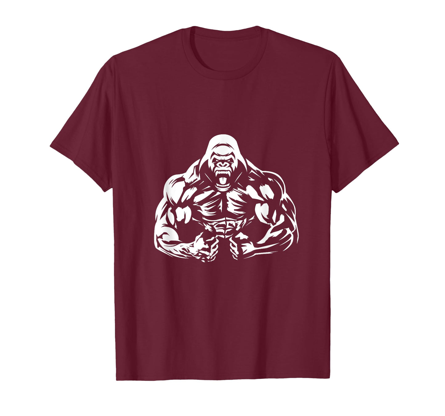 Vegan Fitness Gorilla Workout Apparel Unisex-Adults Gorilla Bodybuilder Vegan Workout Gym Strength Training T-Shirt