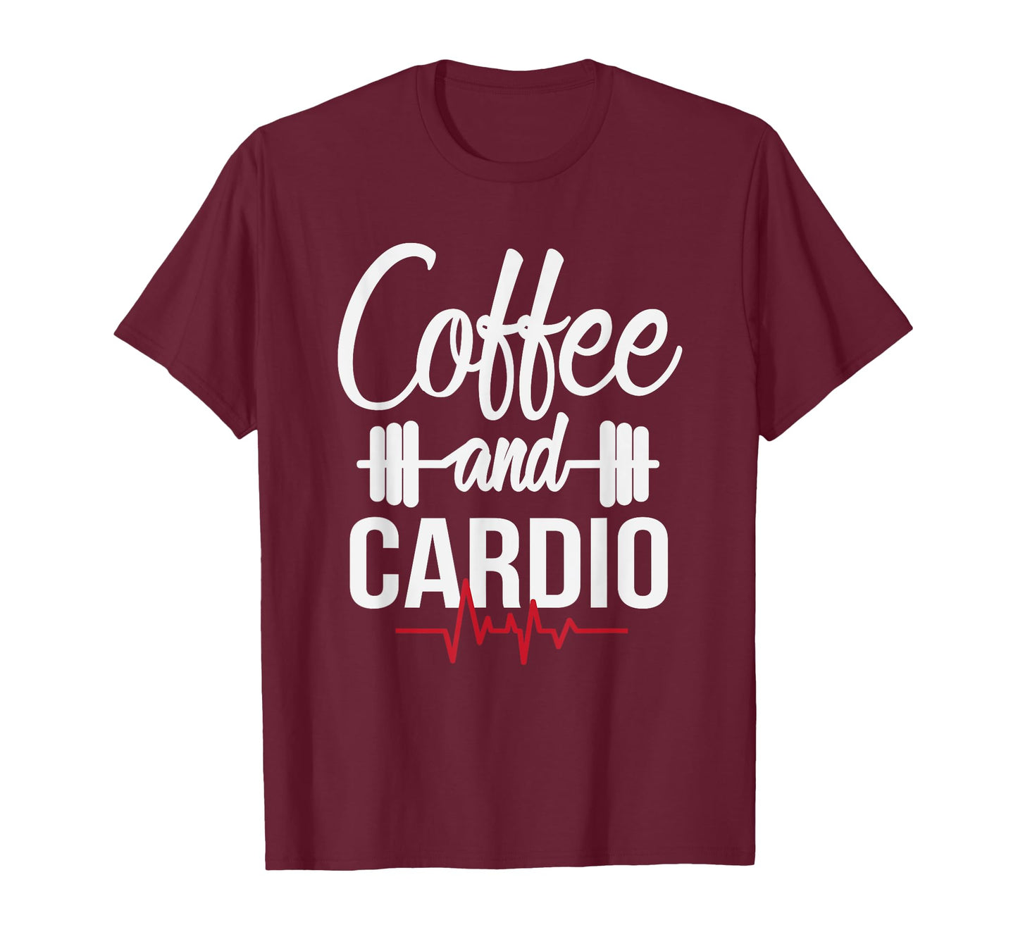 Coffee and Cardio Lover Workout Enthusiast Christmas Gift T-Shirt