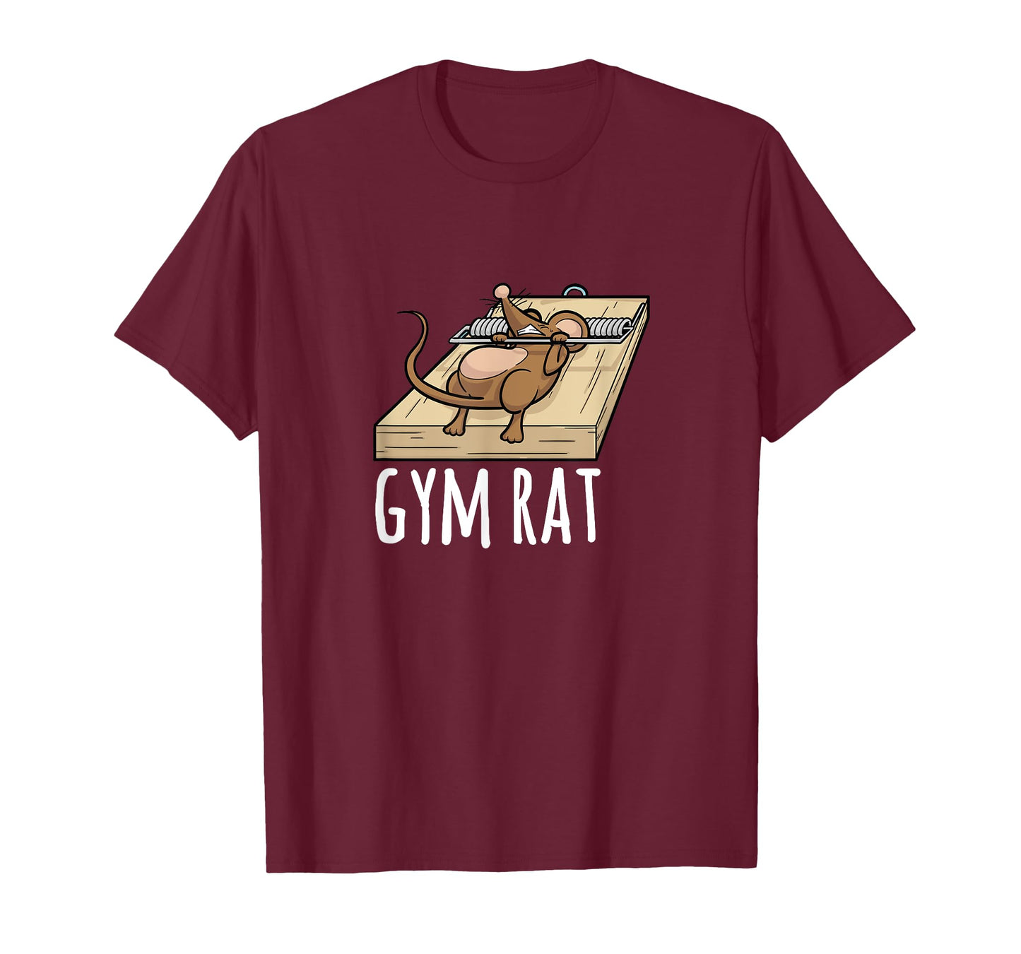 Gym Rat Mouse Trap Bench Press Funny T-Shirt
