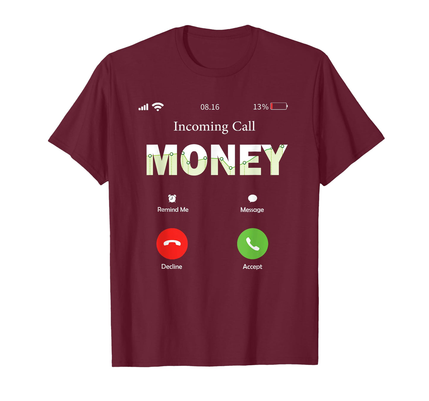 Incoming Call Money Is Calling monopoly money T-Shirt