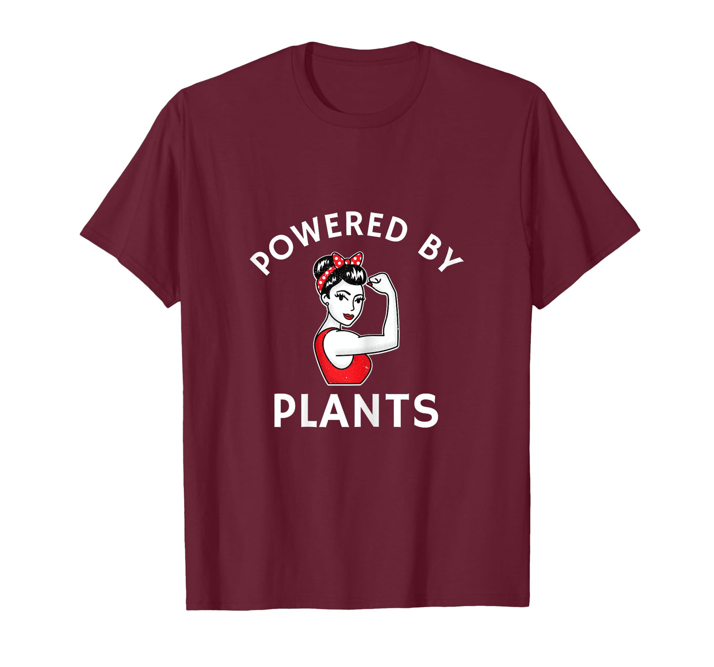 Powered By Plants Retro Women's Vegan Fitness T-Shirt T-Shirt