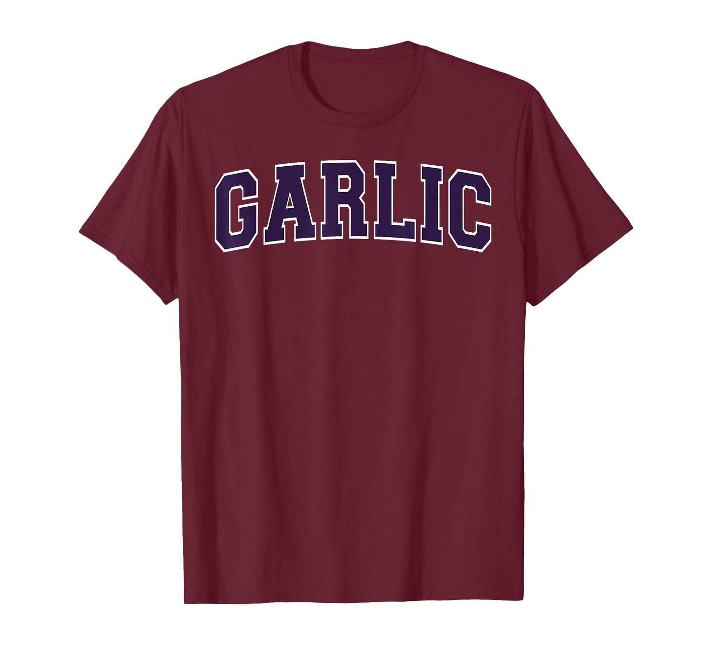 Garlic Lover Festival Varsity Plum Letters T-Shirt