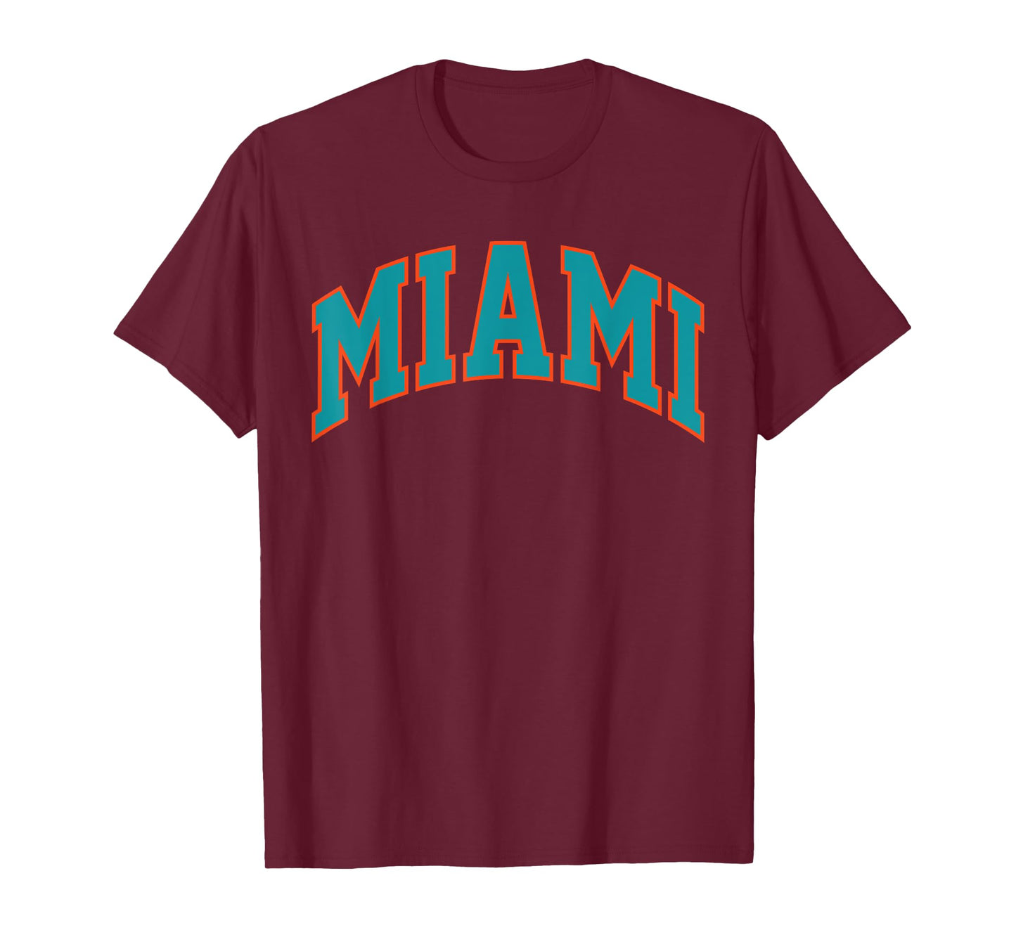 Retro Miami Men Miami Women Vintage Classic Aqua Orange FL T-Shirt