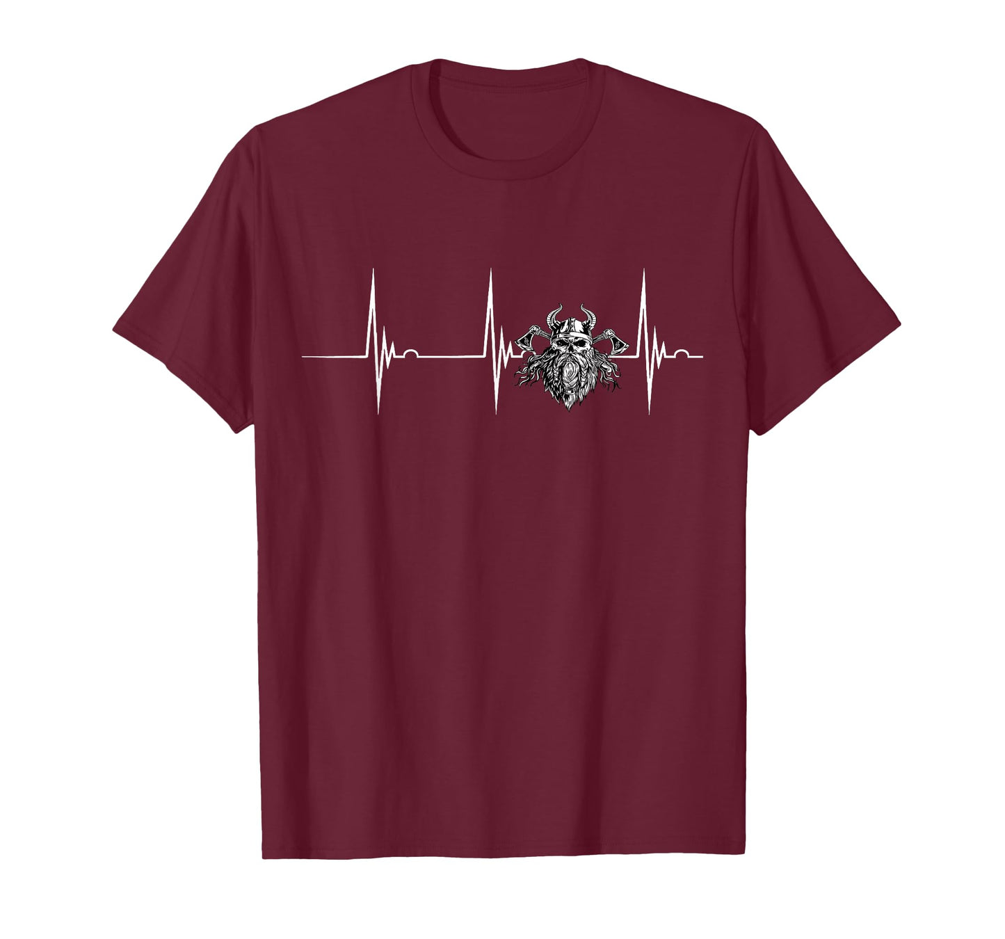 Valhalla Odin Heartbeat EKG Pulse Viking Warrior Pagan T-Shirt
