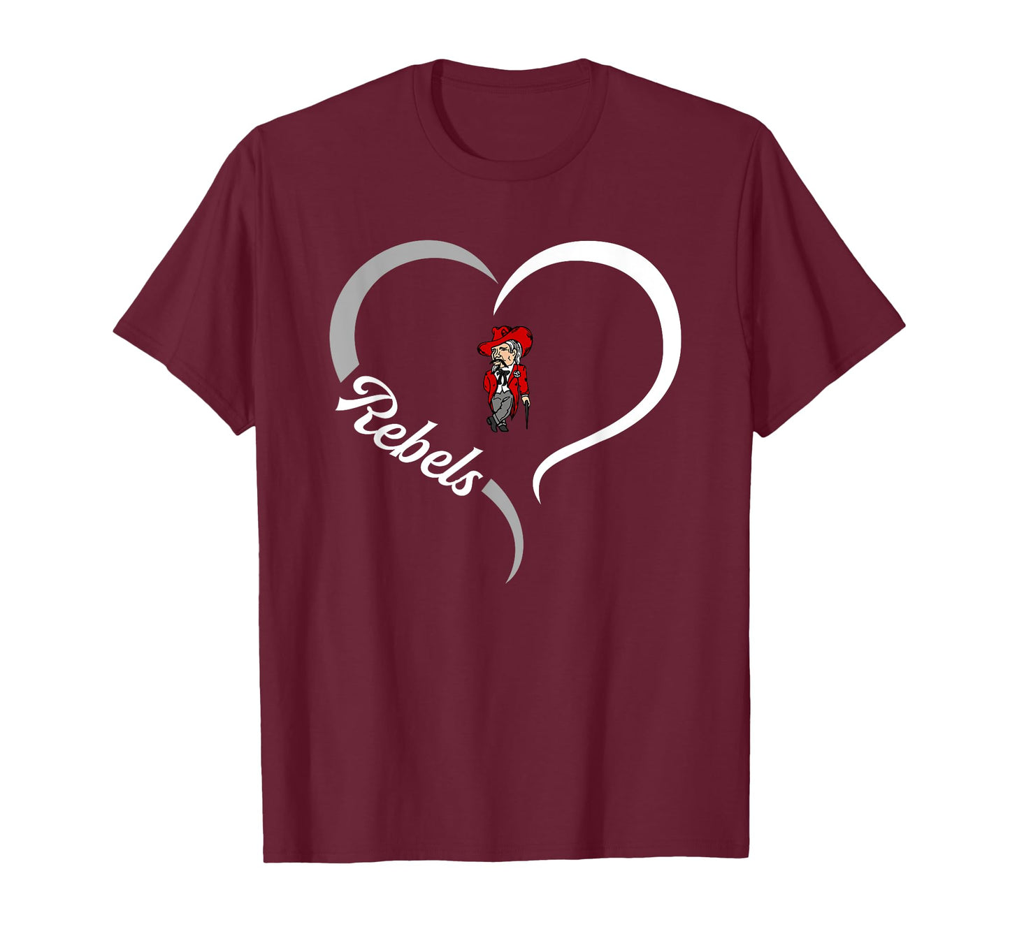 Highland Rebels Logo Half Heart Slogan HS T-Shirt