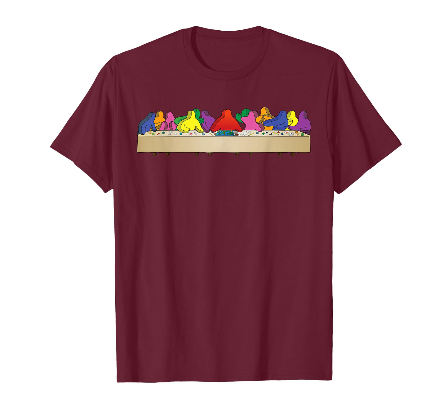 Da Vinci's Painting with Board Game Meeples T-Shirt