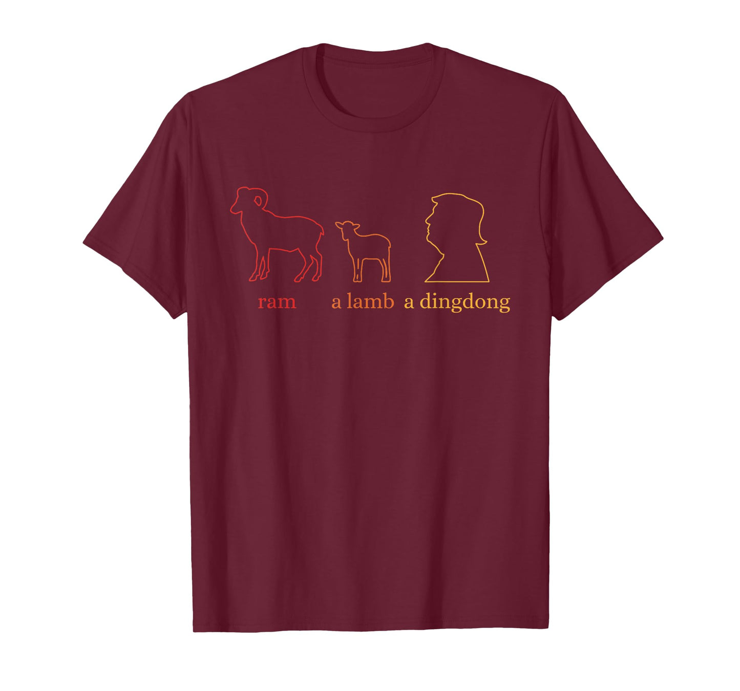 Ram A Lamb A-Dingdong Funny Retro Vintage T-Shirt