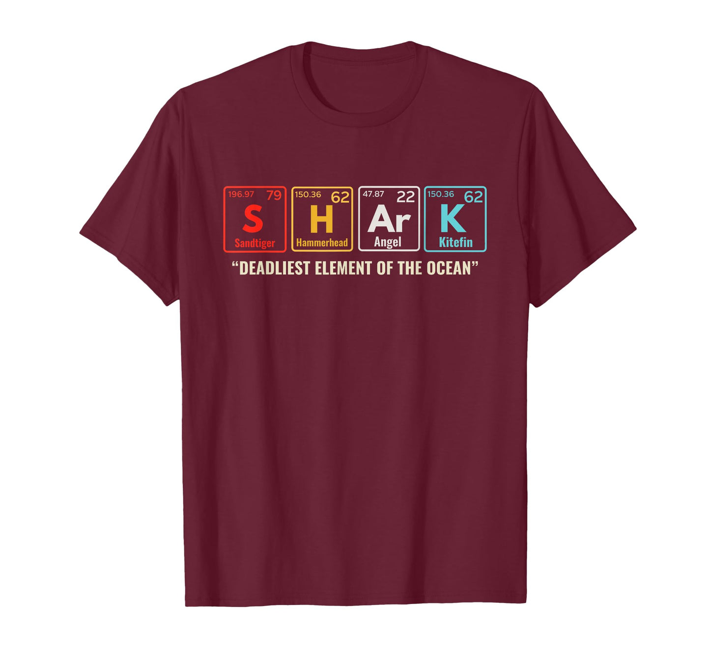 Shark Periodic Table Elements Week Retro Shark Lovers 2025 T-Shirt