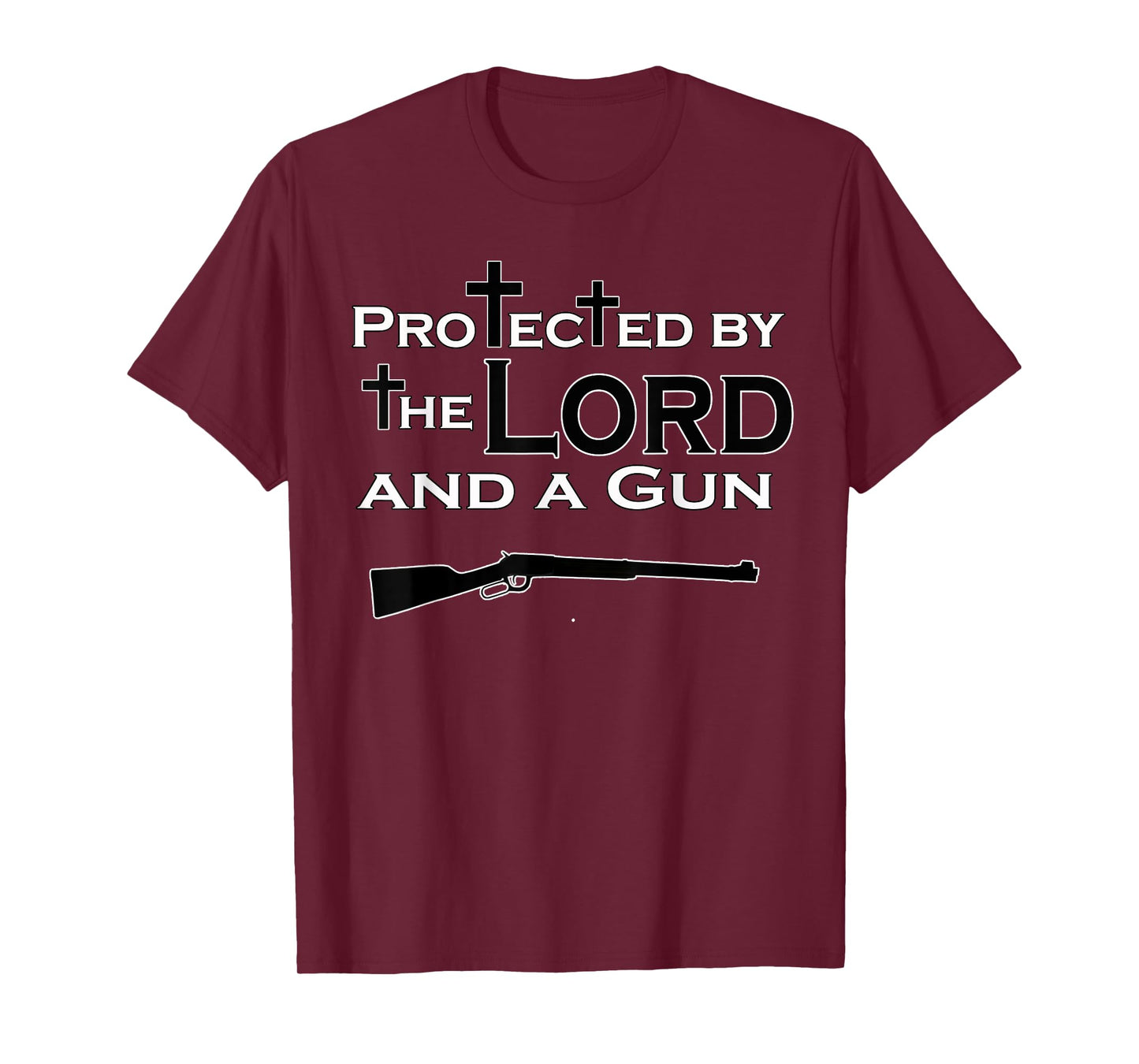 Gun Rights Protected By The Lord & A Gun Christian Jesus T-Shirt