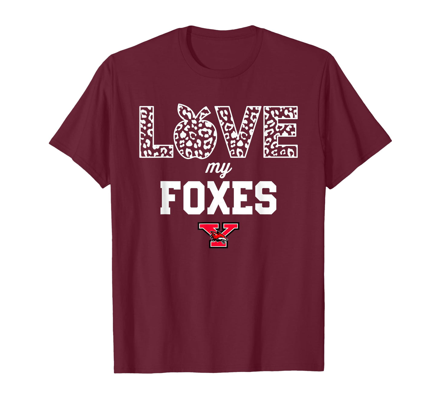 Yorkville Foxes Logo Love My Team HS T-Shirt