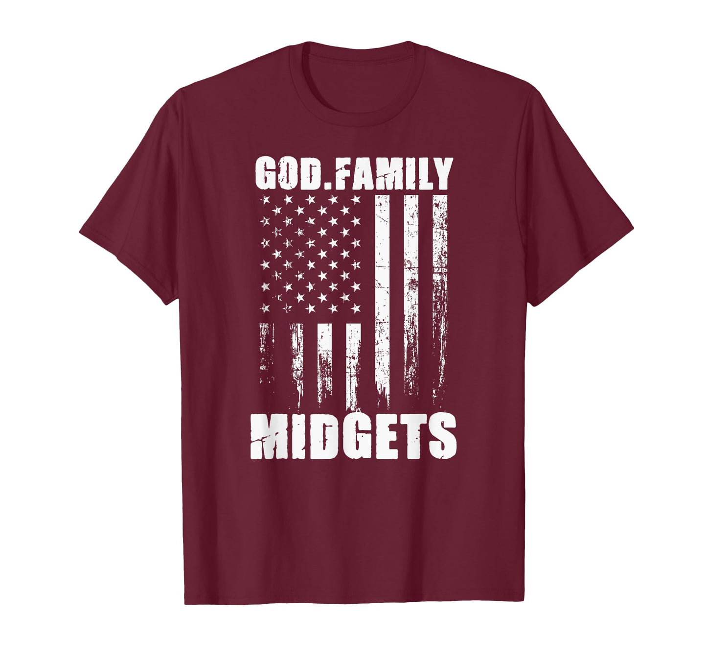 Putnam County Midgets God. Family. Vintage USA Flag T-Shirt