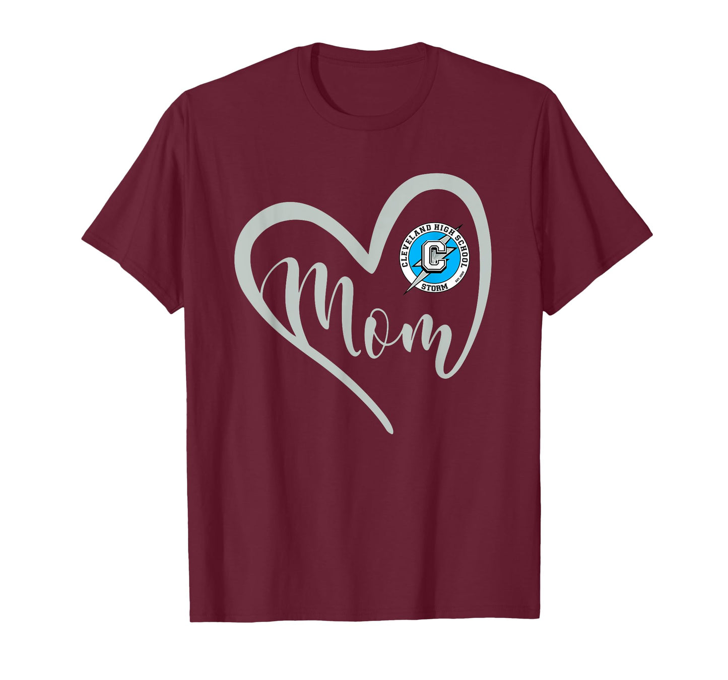 Cleveland Storm Logo Heart Mom HS T-Shirt