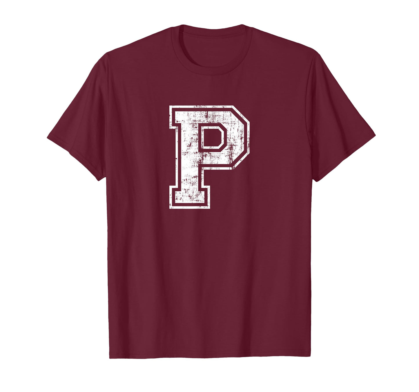 Letter P Uppercase Alphabet Initial School College Varsity T-Shirt