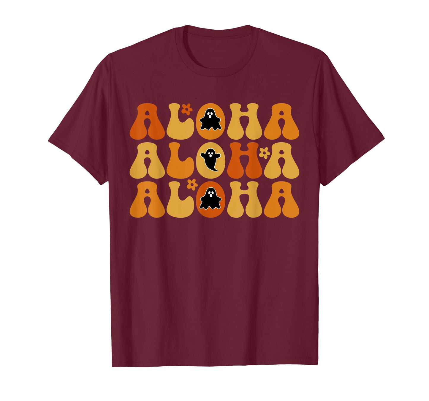 Cute Aloha Boo Ghost Halloween Tropical Spooky Hawai Trip T-Shirt
