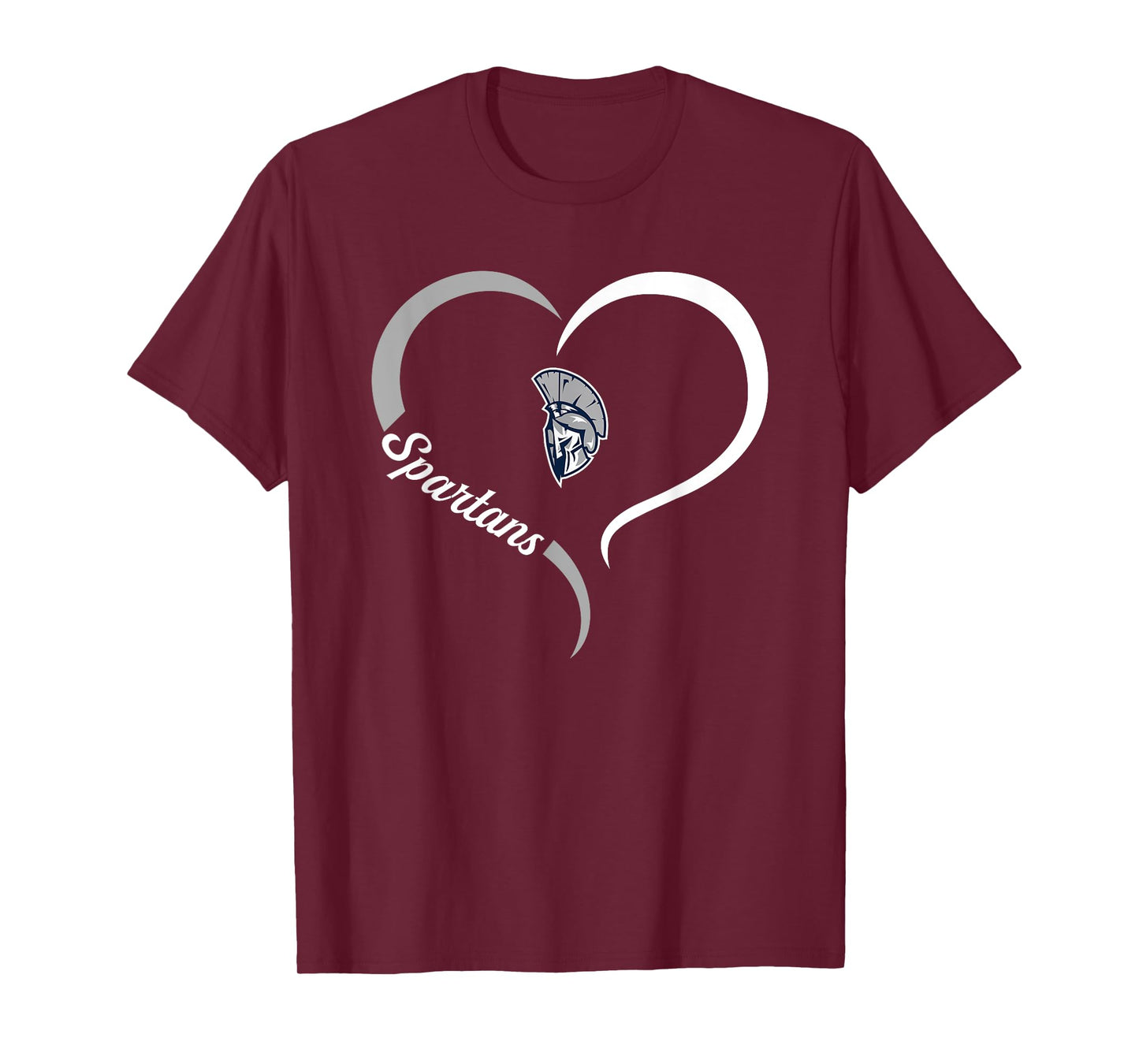 West Hall Spartans Logo Half Heart Slogan HS T-Shirt