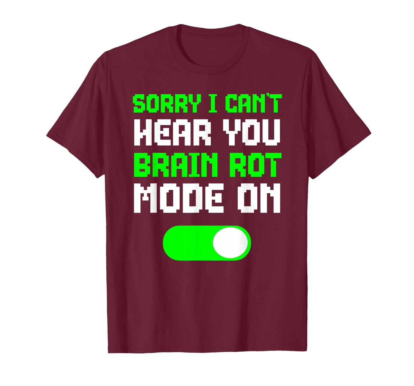 Brain Rot Shirt Kids Gamer Brainrot Mode On Funny Boys Teen T-Shirt