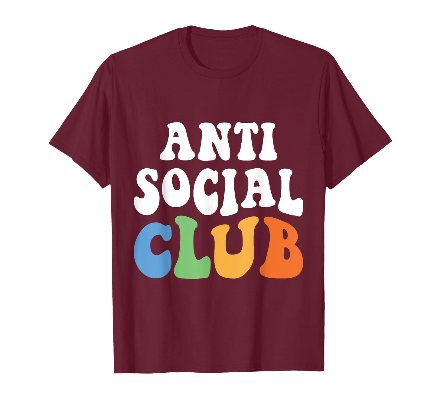 Vintage Men Women Boys Girls Funny Retro Anti Social Club T-Shirt