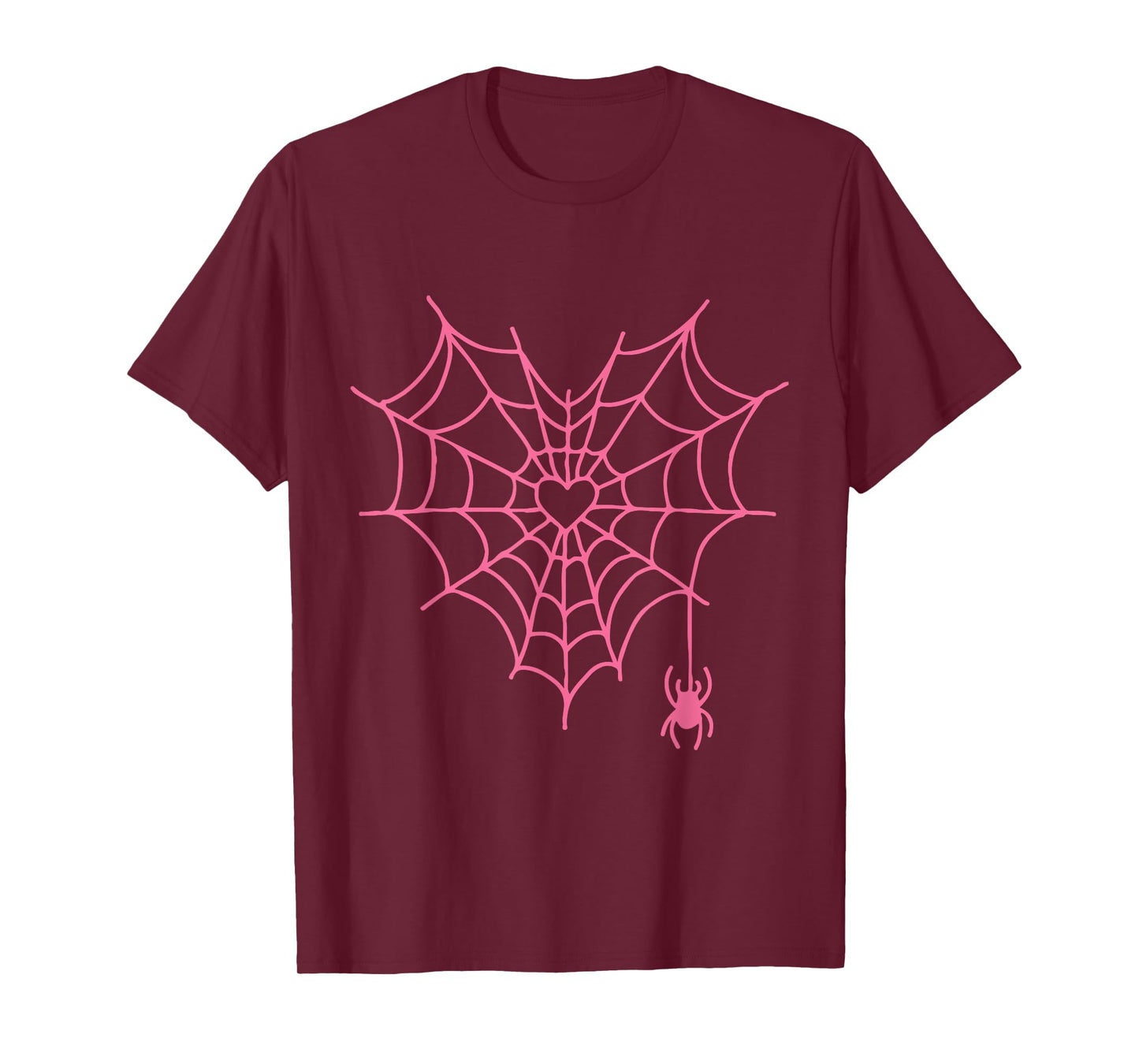 Heart spiderweb Halloween Design Horror shirt T-Shirt