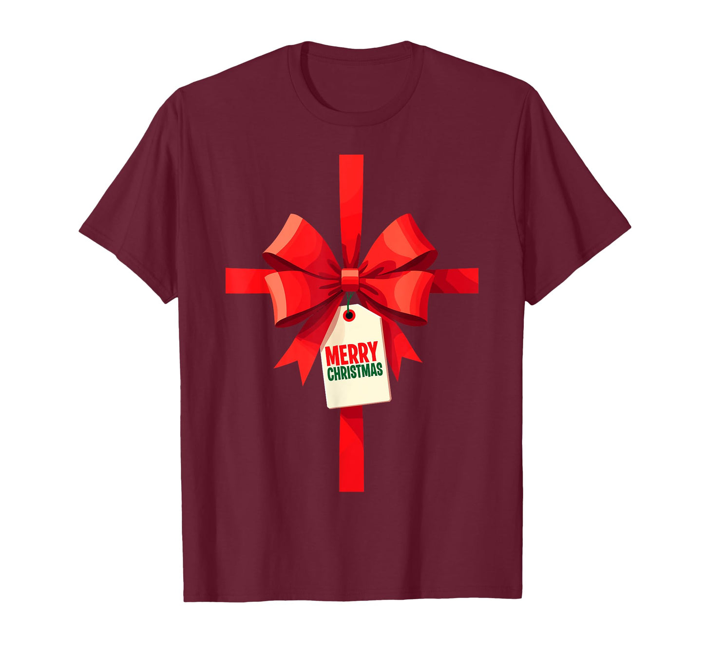 Funny Christmas Bow Xmas Present Costume Merry Christmas T-Shirt