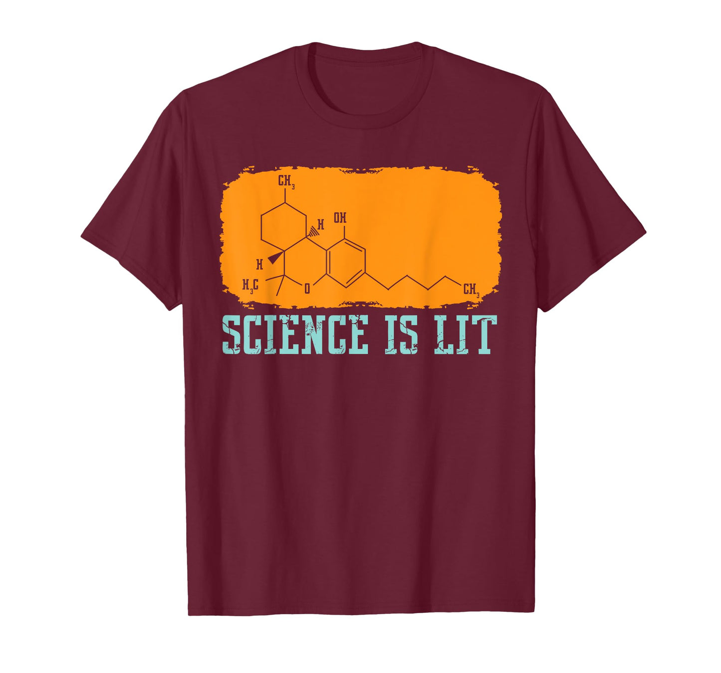 Funny THC Molecule Tetrahydrocannabinol Cannabis Science T-Shirt