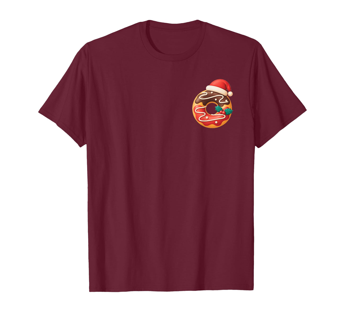 Teacher School Spirit Donut Christmas December Santa T-Shirt