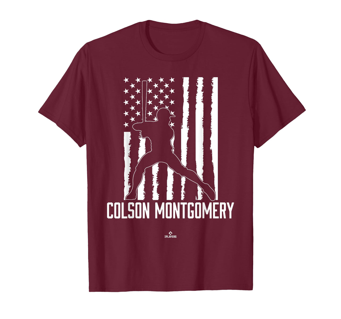 Distressed Flag Swing Colson Montgomery Prospect Baseball T-Shirt