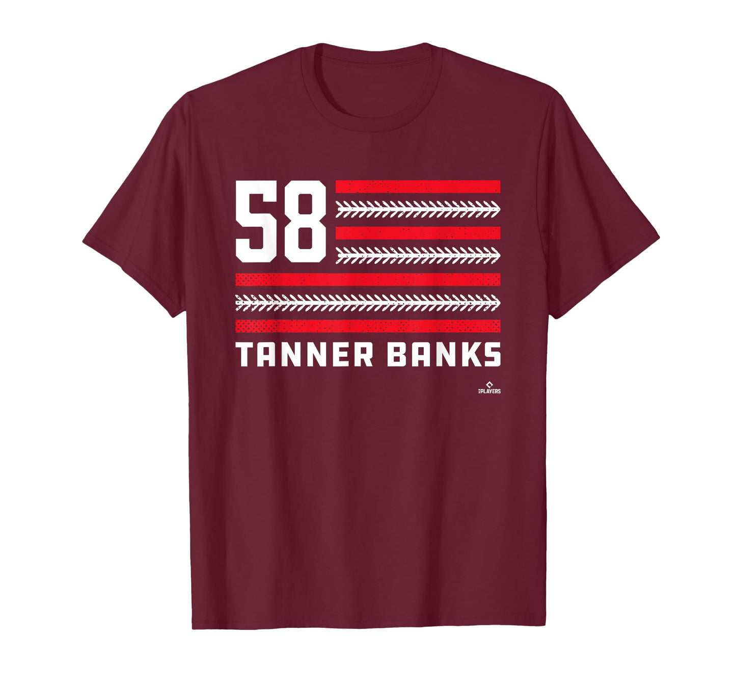 Flag Stripes Tanner Banks Philadelphia Baseball MLBPA T-Shirt