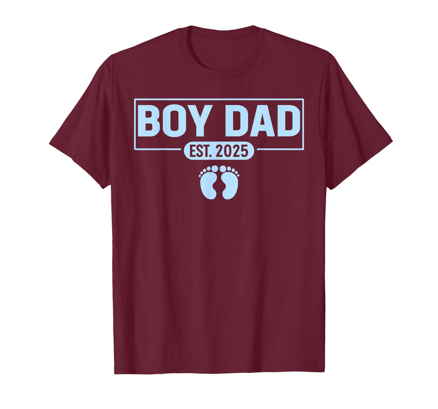Men boy Dad Est 2025 Newborn Daddy Father baby boy son T-Shirt