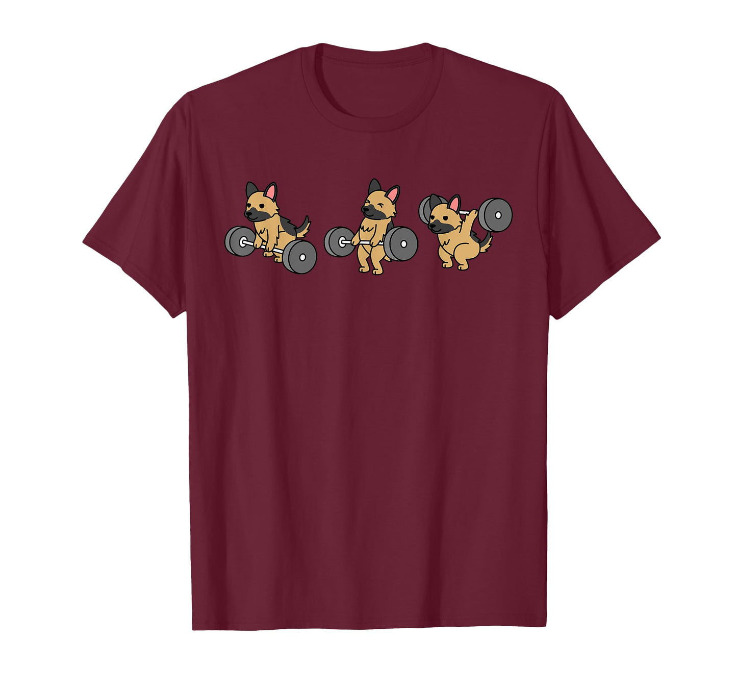 Weightlifting German Shepherd Dog T-Shirt