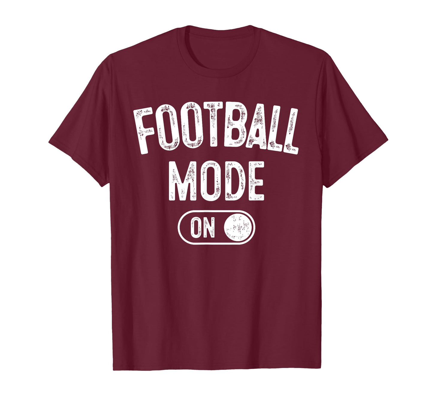 Football Mode On Funny Quarterback Gift Coach Player Dad T-Shirt