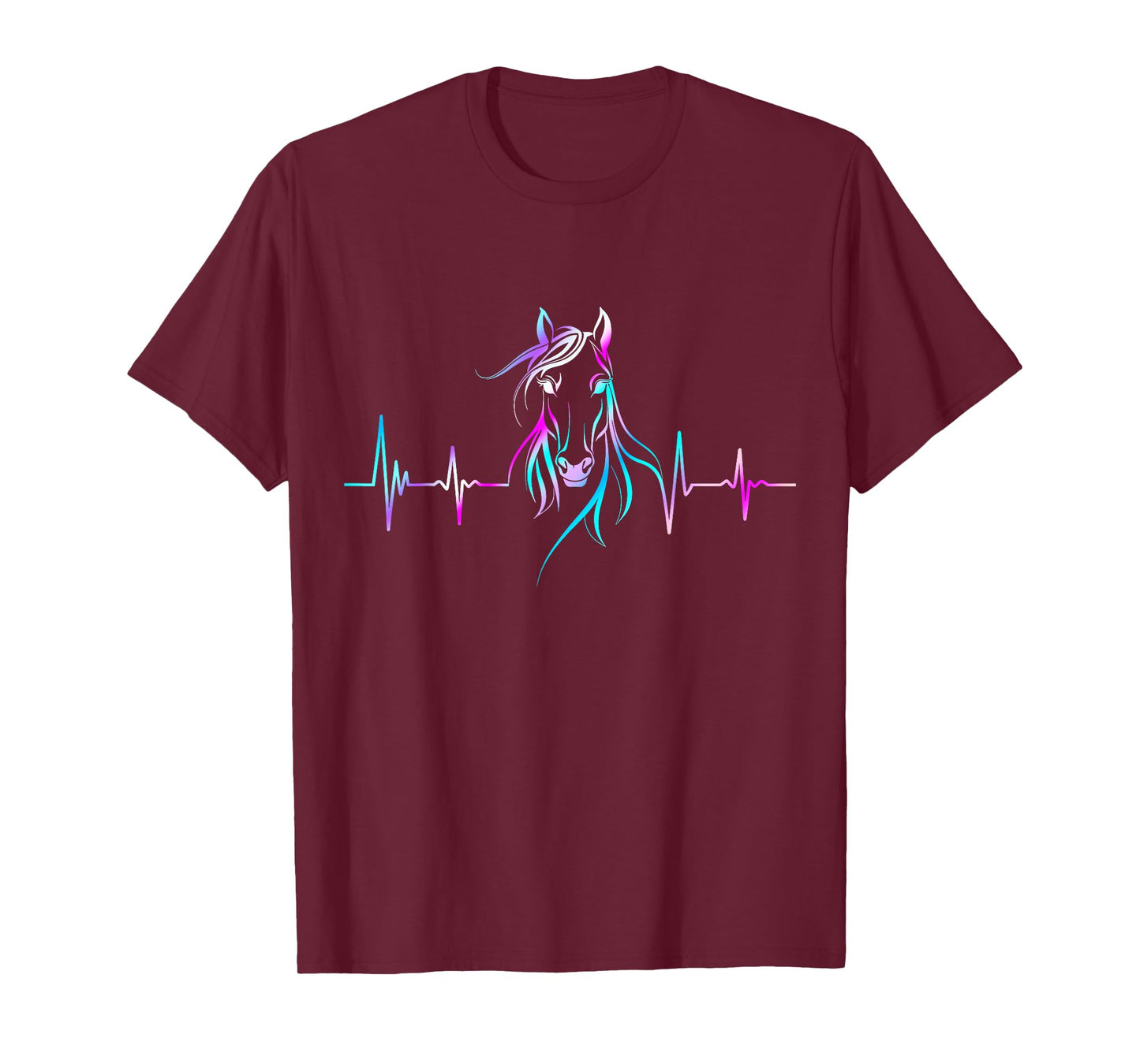 Horse Heartbeat Women Horse Lover Girls Teens Horse Riding T-Shirt
