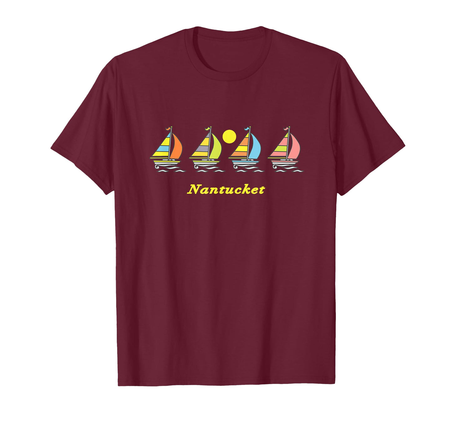 Nantucket Sailboats Vintage Graphic T-Shirt