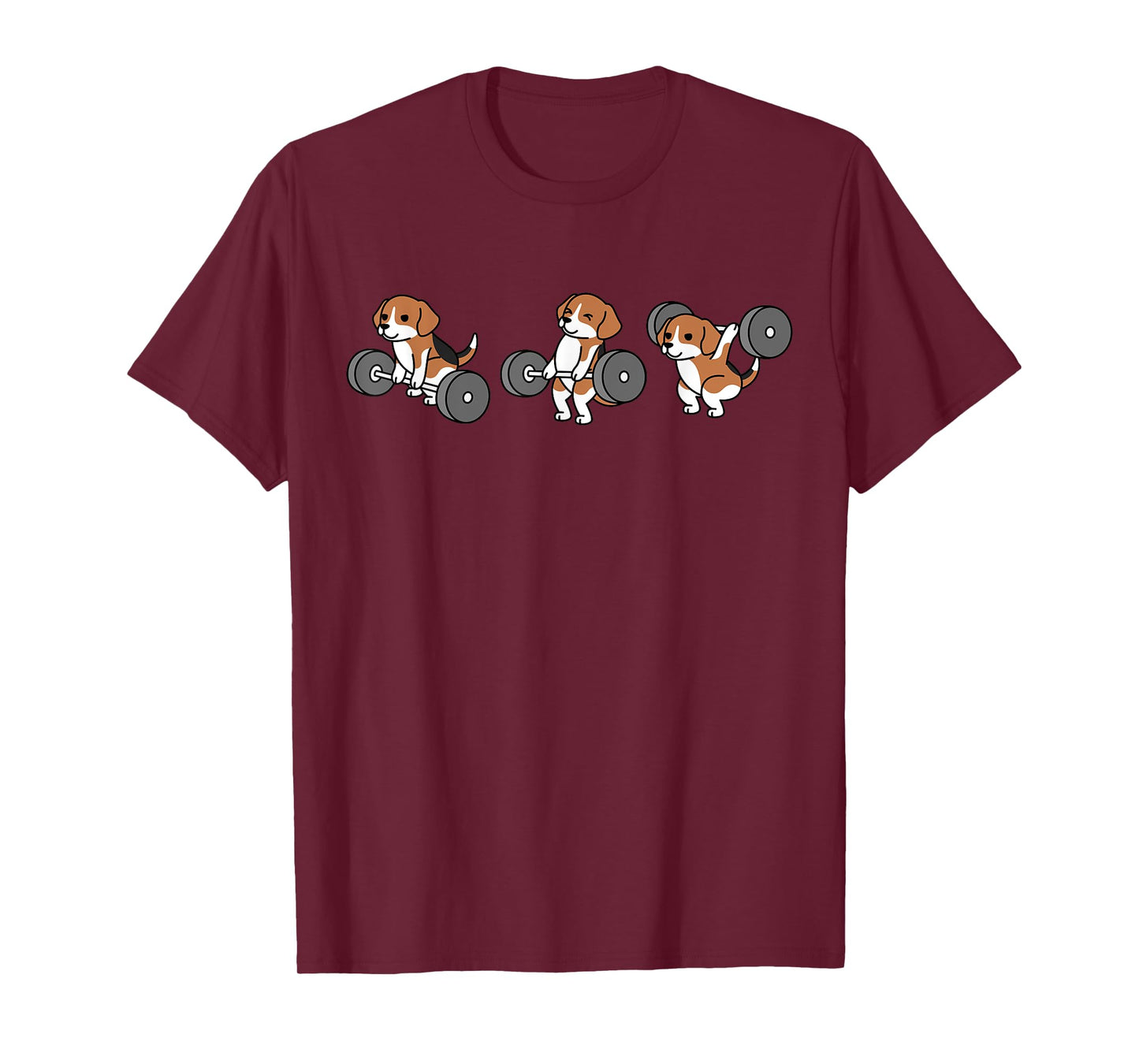 Weightlifting Beagle Dog T-Shirt