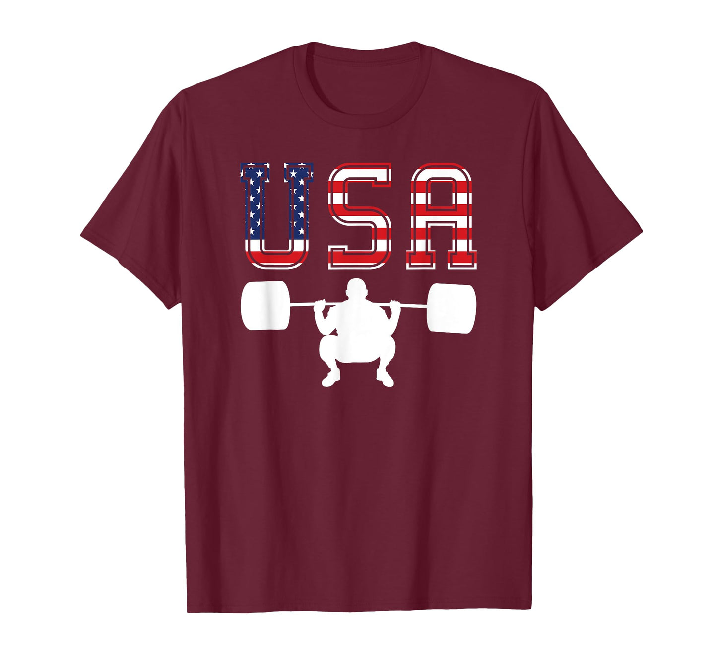 American Flag USA Weightlifting Sport Gift T-Shirt T-Shirt