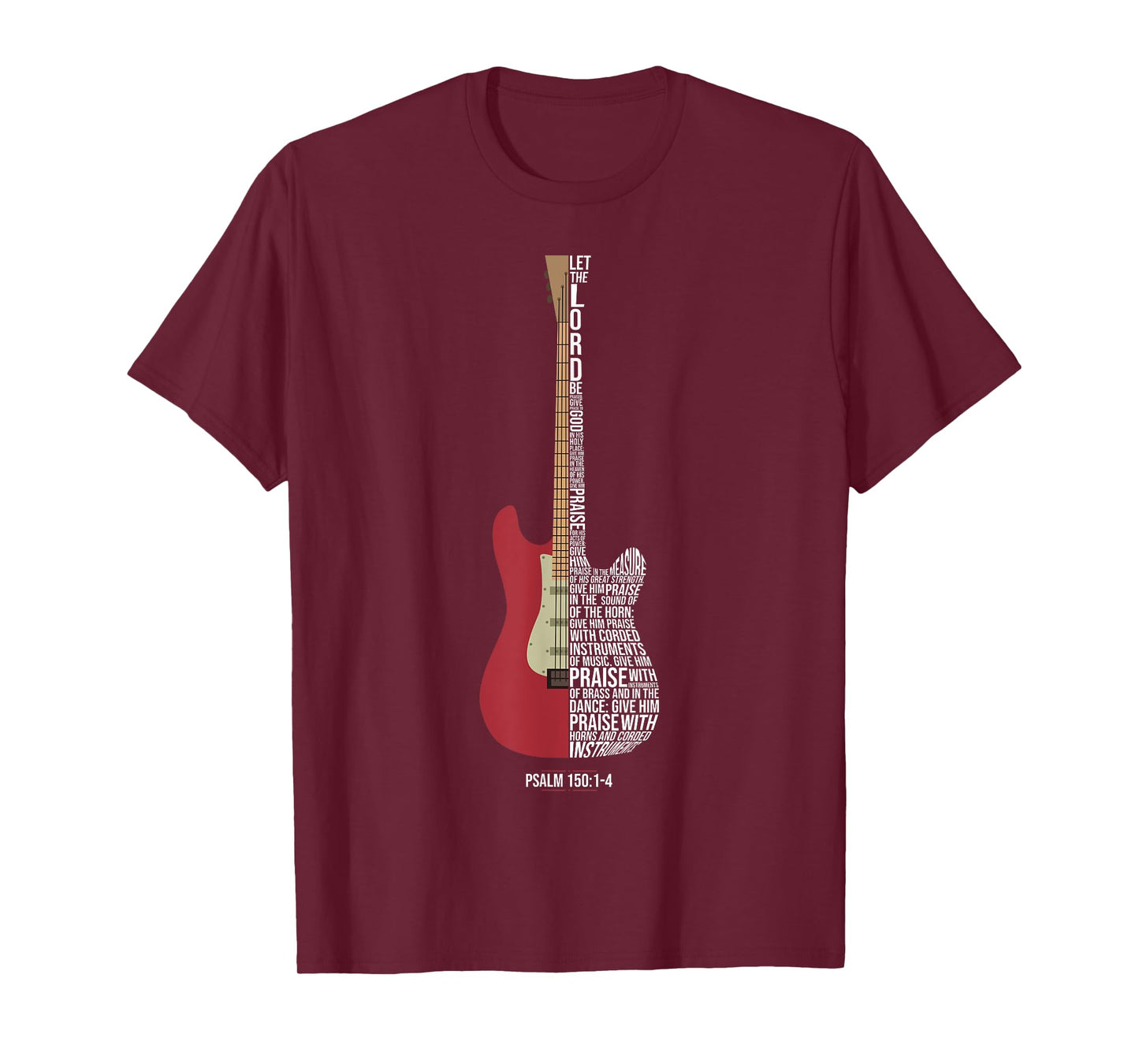 Praise him with strings - Psalm 150 - Electric Guitar Player T-Shirt