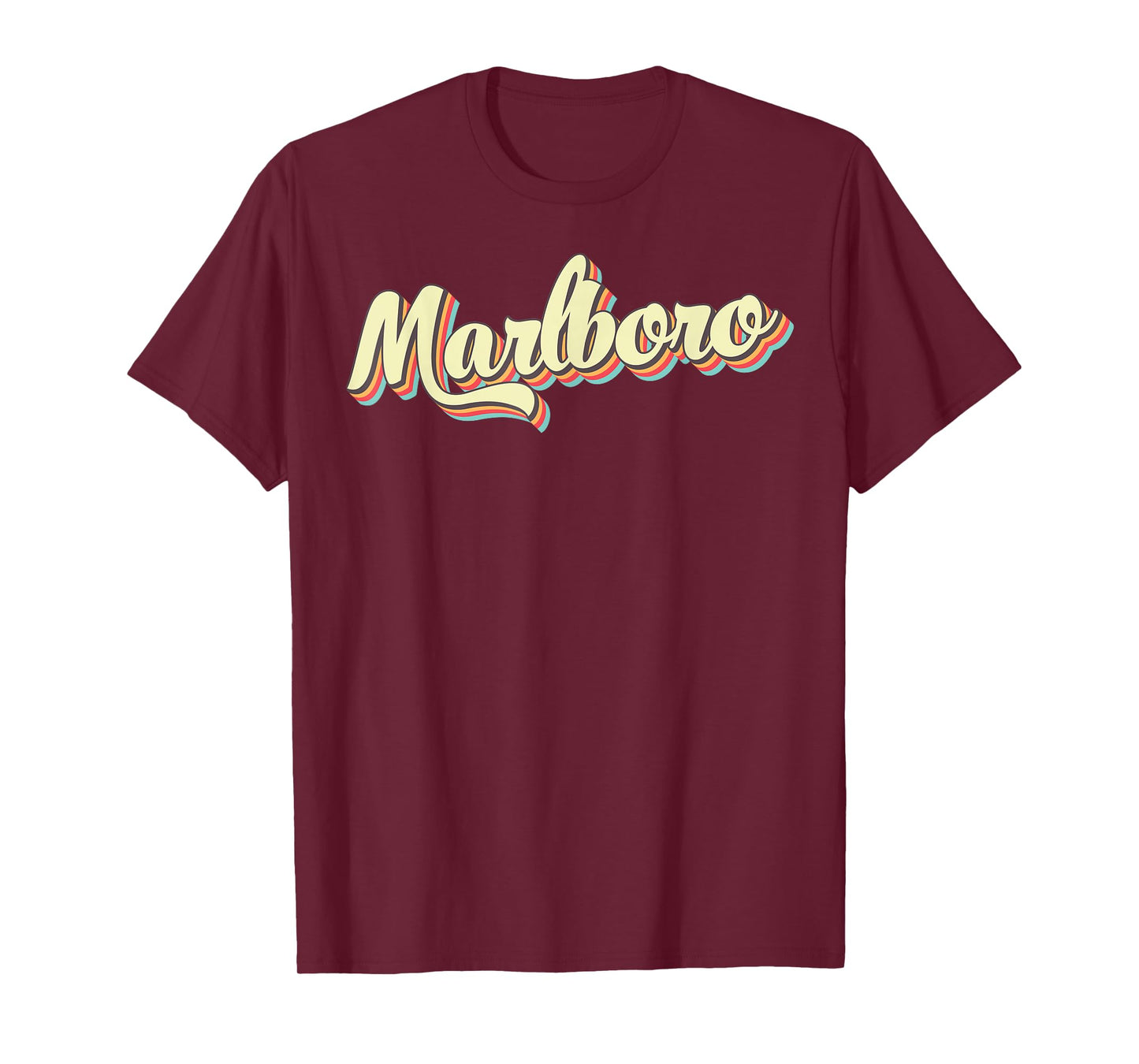 Marlboro TShirt Retro Art Baseball Font Vintage T-Shirt