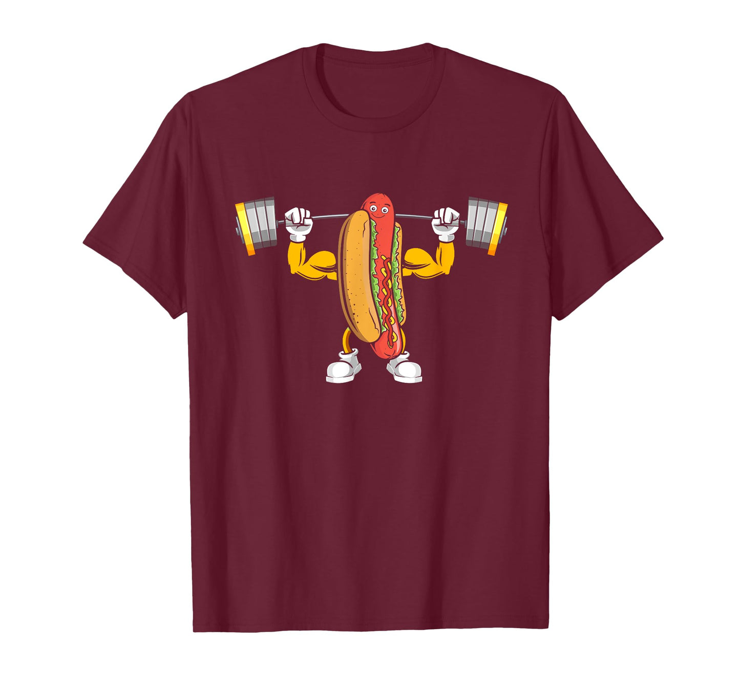 Muscular Hot Dog Deadlift Bodybuilding Fitness Fitness Gym Men Women T-Shirt