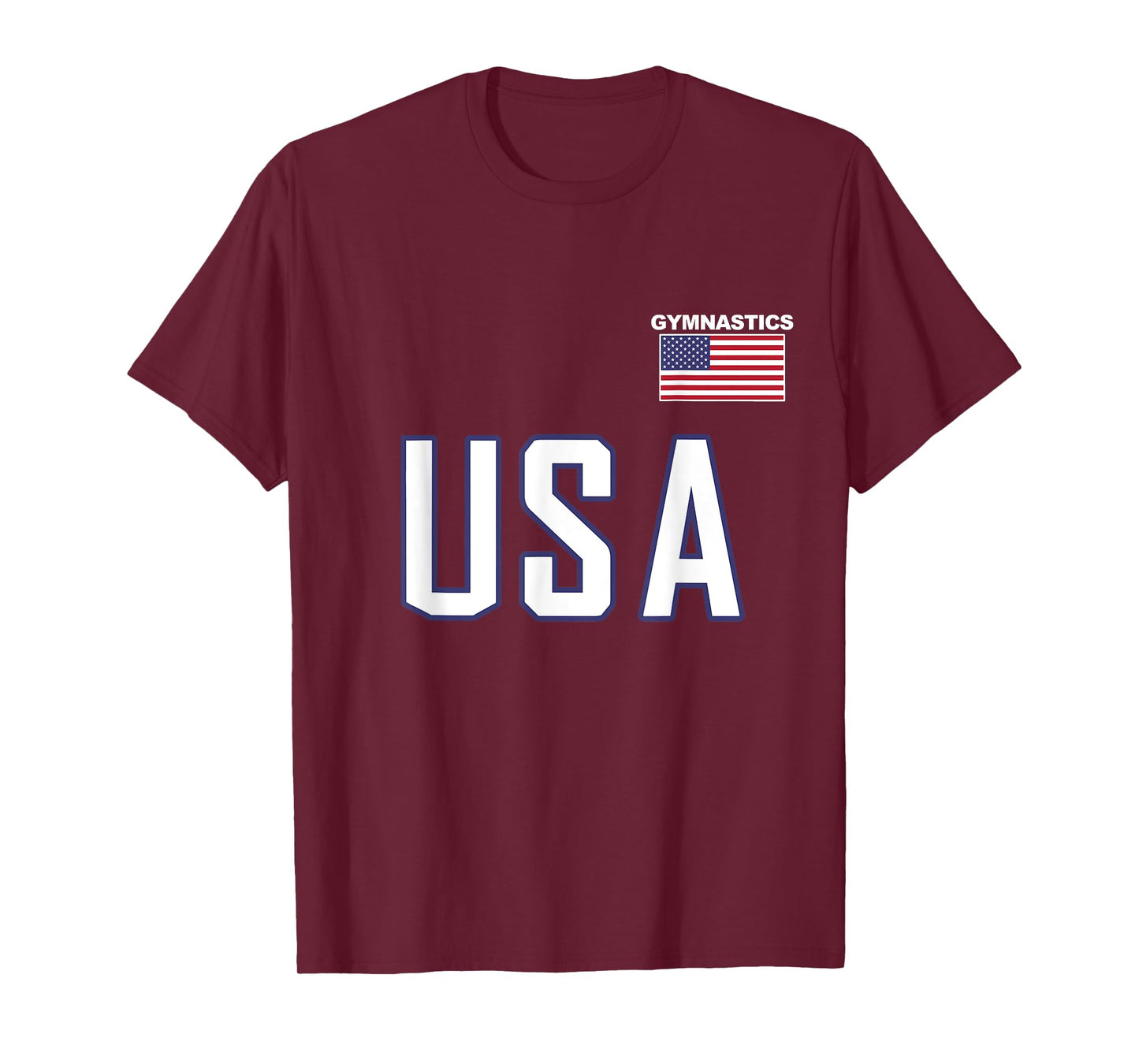 USA Flag Gymnastics Team Cool Gym Equipment Men Women T-Shirt